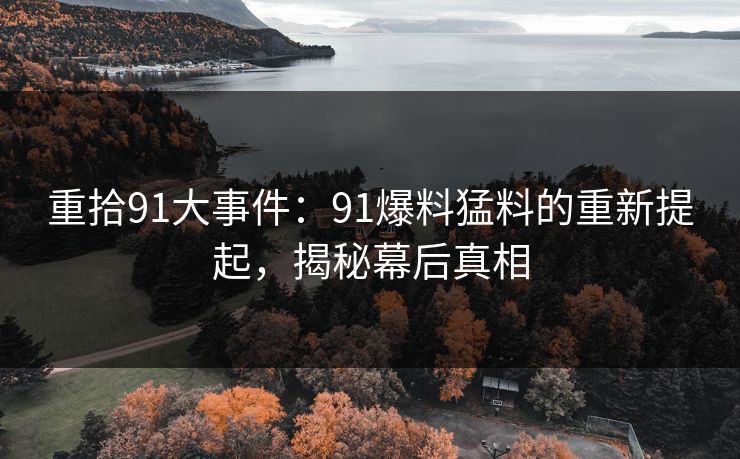 重拾91大事件：91爆料猛料的重新提起，揭秘幕后真相
